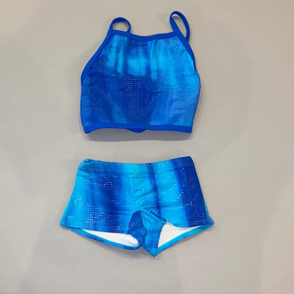 NWT Submarine blue 2 piece swimsuit size 2
